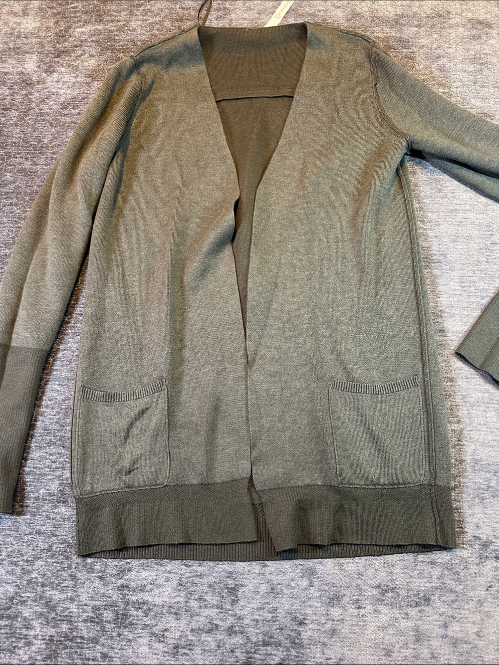 lululemon athletica Olive Open-Front Knit Cardigan